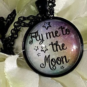 3/$25 Fly Me To The Moon Necklace Frank Sinatra